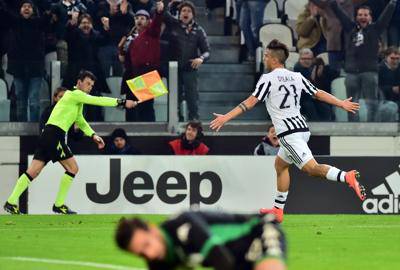 La Juventus stende il Sassuolo con un gol capolavoro di Dybala