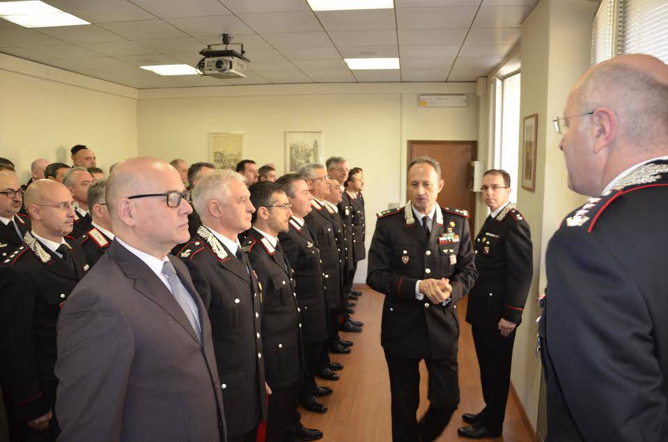Carabinieri, la visita del generale Fischione