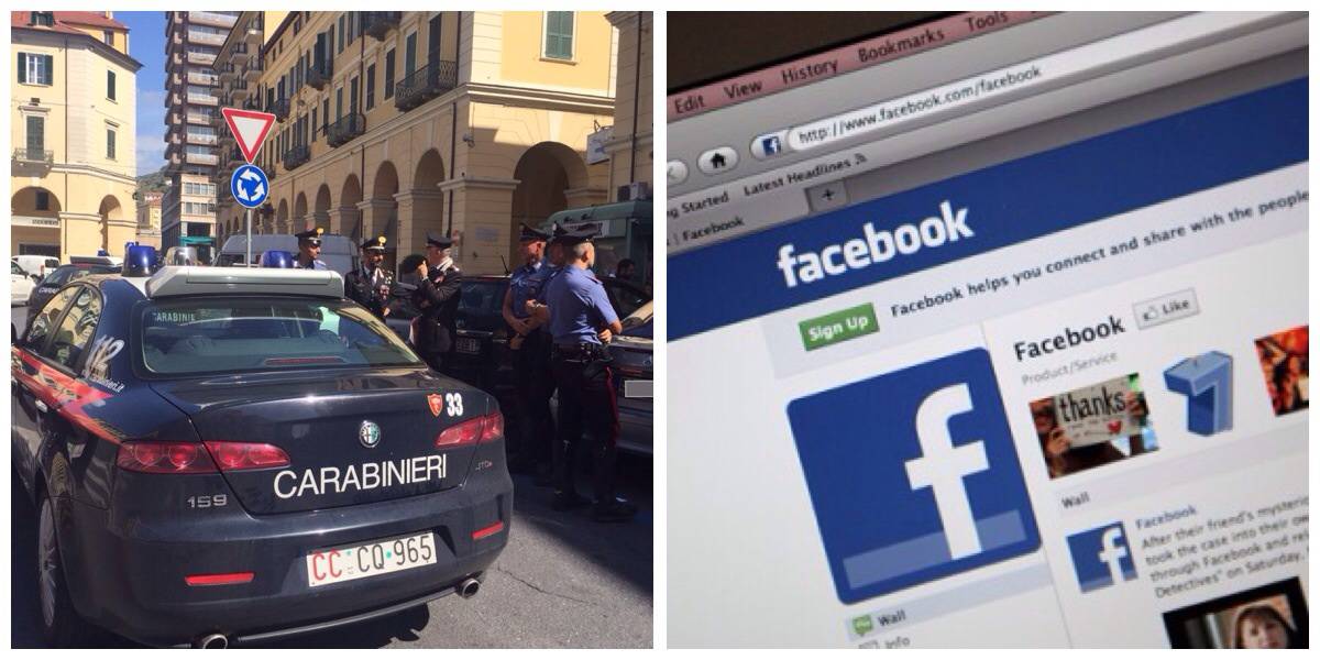 Campagnola, insulta carabinieri su Facebook: denunciata