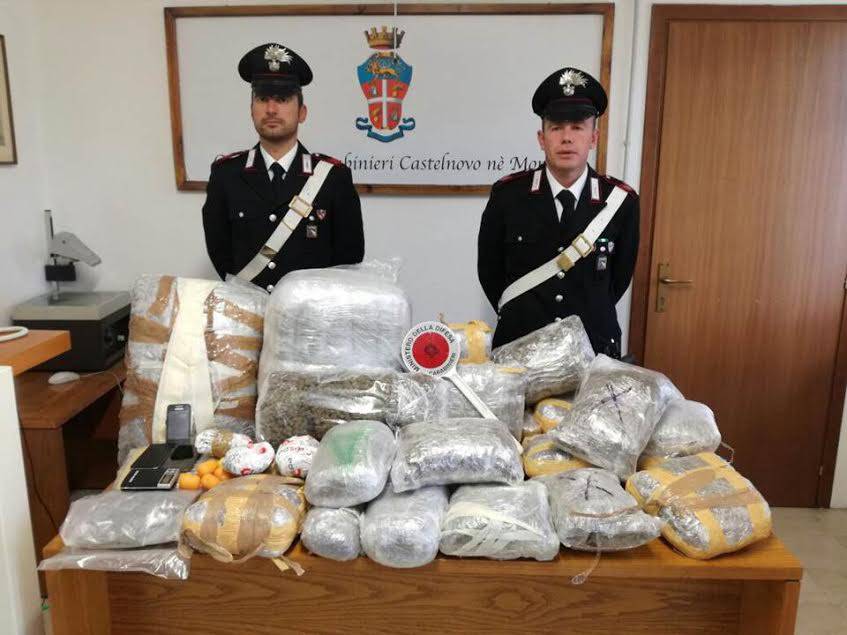 Sequestrati 44 chili di droga: quattro arresti