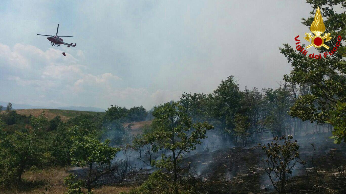 Incendi a Canossa e Casina: in fiamme 35 ettari di bosco