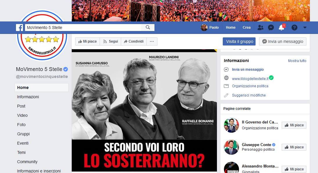 M5S in tilt, elogi dalla Ognibene a Reggio: insulti su pagina Facebook nazionale