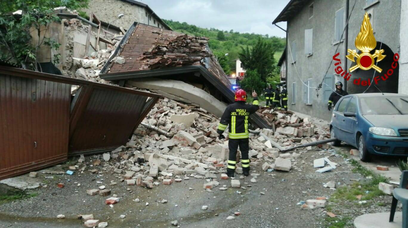 Casa crollata a Scandiano, una fuga di gas ha provocato l’esplosione