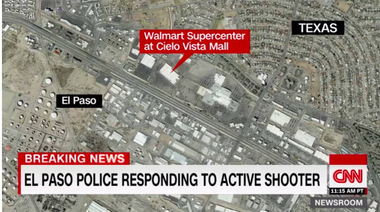 Giovane fa strage in centro commerciale di El Paso, Texas