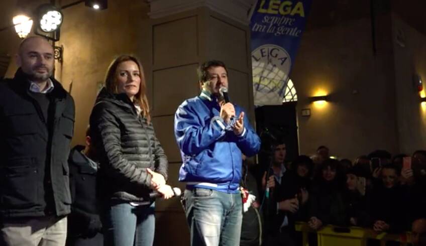 Bagno di folla per Salvini a Reggio