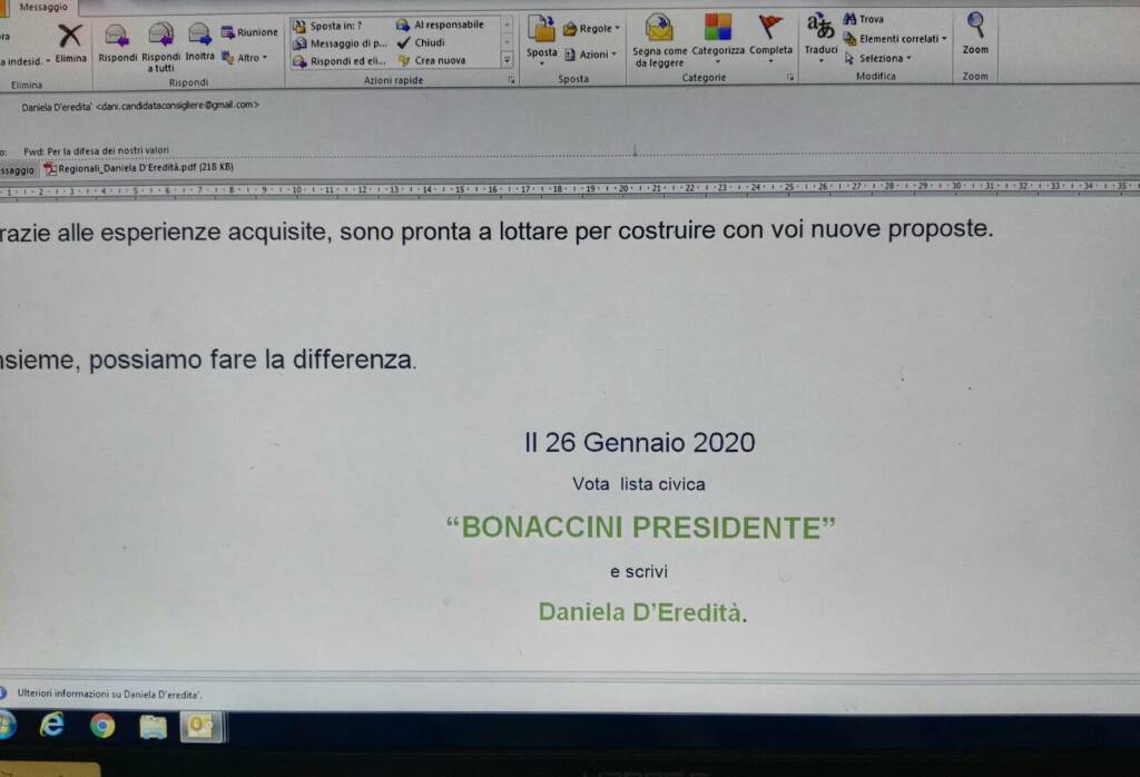 Regionali, il M5S: “Candidata lista Bonaccini fa propaganda in mail Ausl”