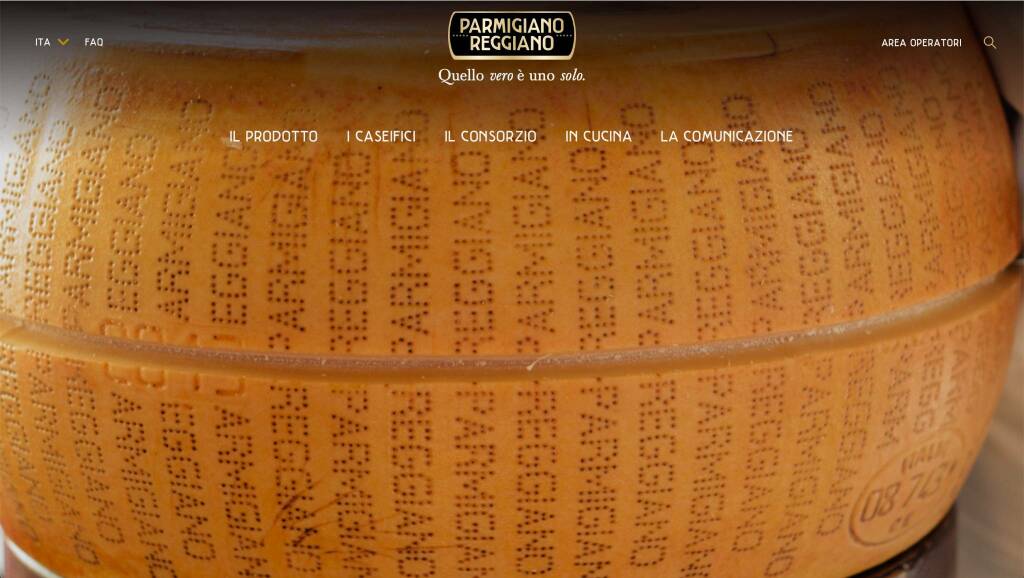 Consorzio Parmigiano Reggiano, il nuovo sito è on line