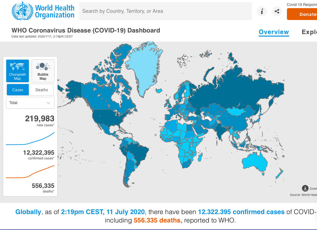 Coronavirus: in 24 ore raddoppiati i casi nel mondo