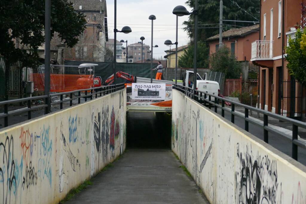Cade il muro di viale Ramazzini, riapertura nel 2021