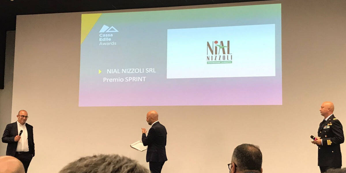 Nial Nizzoli Srl e uffici Cna premiati Cassa Edile Awards 2021