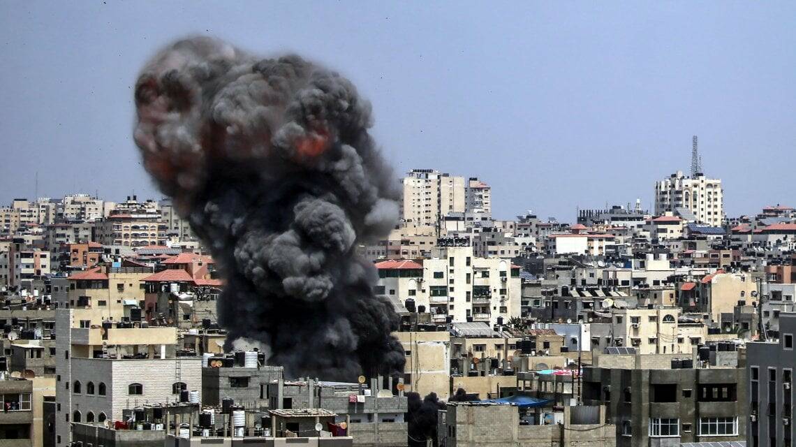 Presidio contro l’attacco israeliano a Gaza