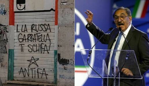 Insulti a La Russa firmati con la stella a 5 punte, Meloni: “Esponenti politici riaccendono clima d’odio”
