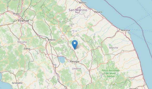 Terremoto in Umbria, l’epicentro vicino a Perugia