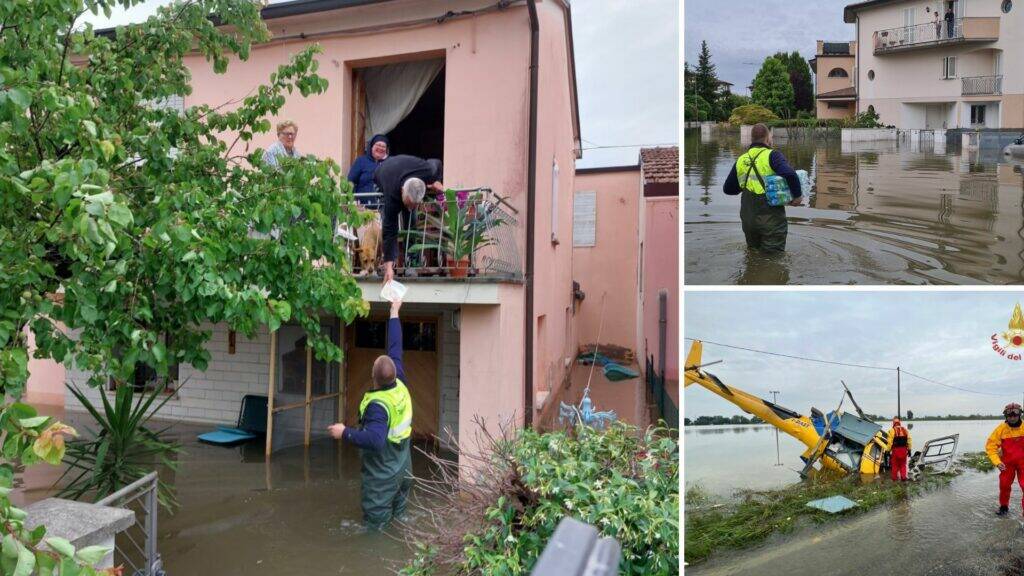 Alluvione, già 36.600 sfollati: cade elicottero