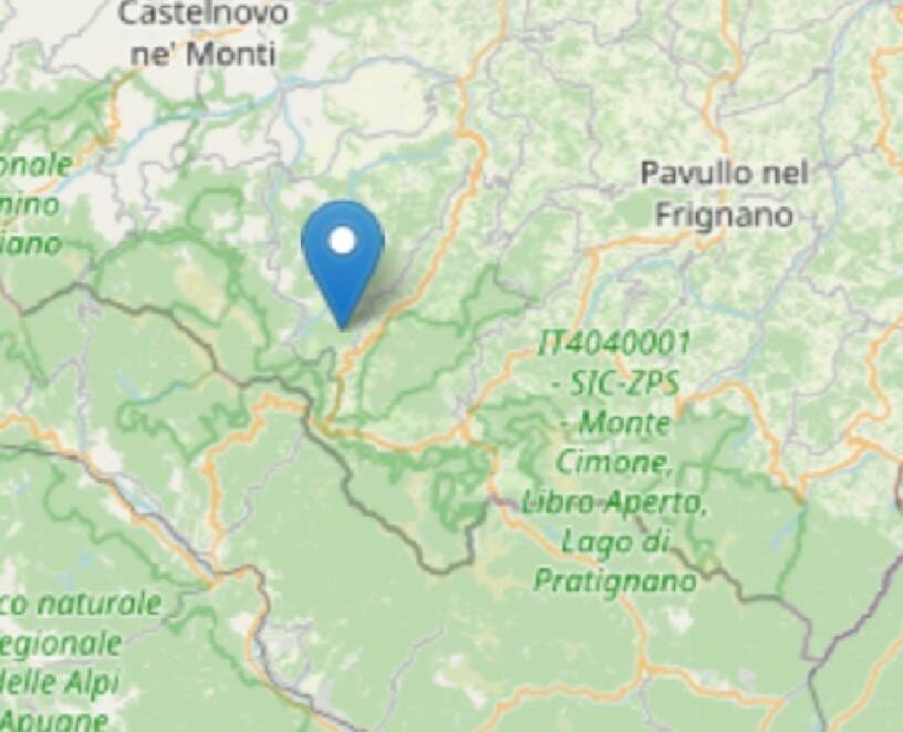 Terremoto di magnitudo 3.1 tra Reggio e Modena