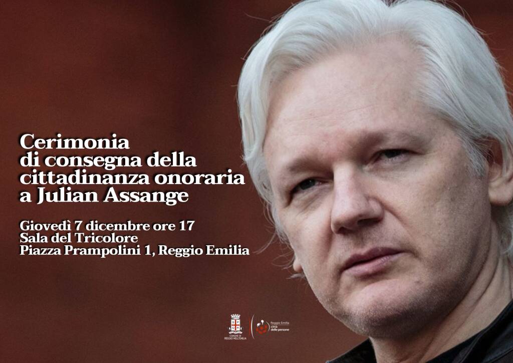 Julian Assange, giovedì sarà cittadino di Reggio Emilia