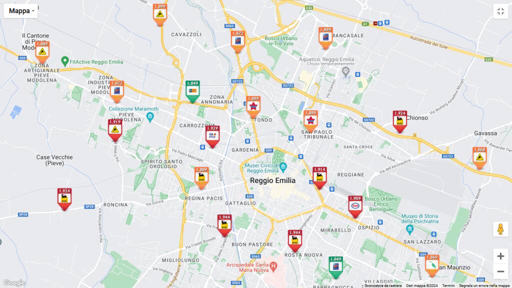 Caro carburanti, i distributori più economici a Reggio Emilia