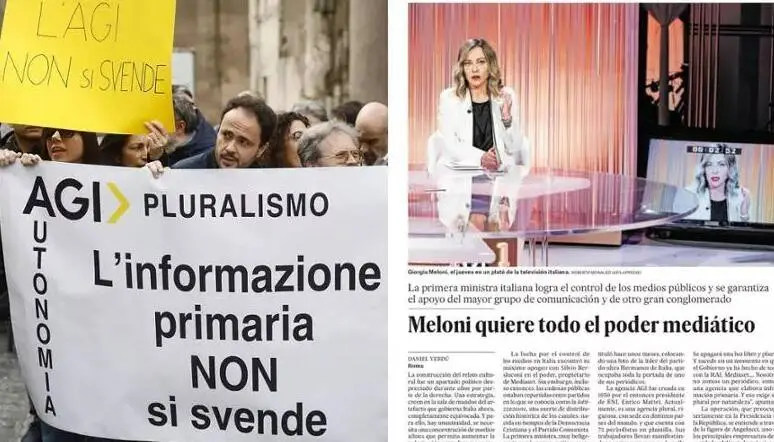 El Pais: “Meloni vuole tutto il potere mediatico in Italia”